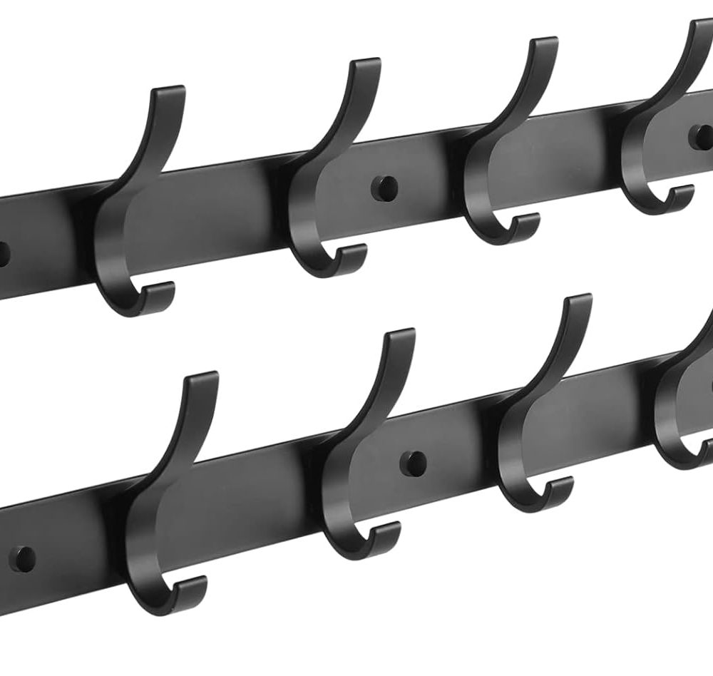 2 Pack Coat Rack Wall Mount, Coat Hooks Wall Mount, Wall Hooks for Hanging, Hat Rack for Wall, Coat Hanger Wall Mount, Towel Hooks for Bathrooms